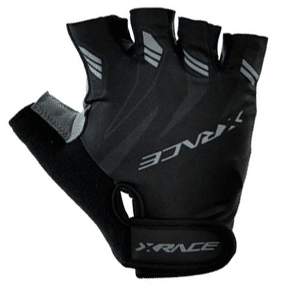 BA04802-378 Guantes X-Race con Gel Dedo Corto Ai-8096 Negro/Gris M