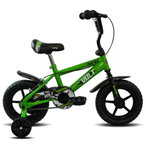Bicicleta 12 Infantil Volt Hombre Verde/Negro C/Aro Plastico