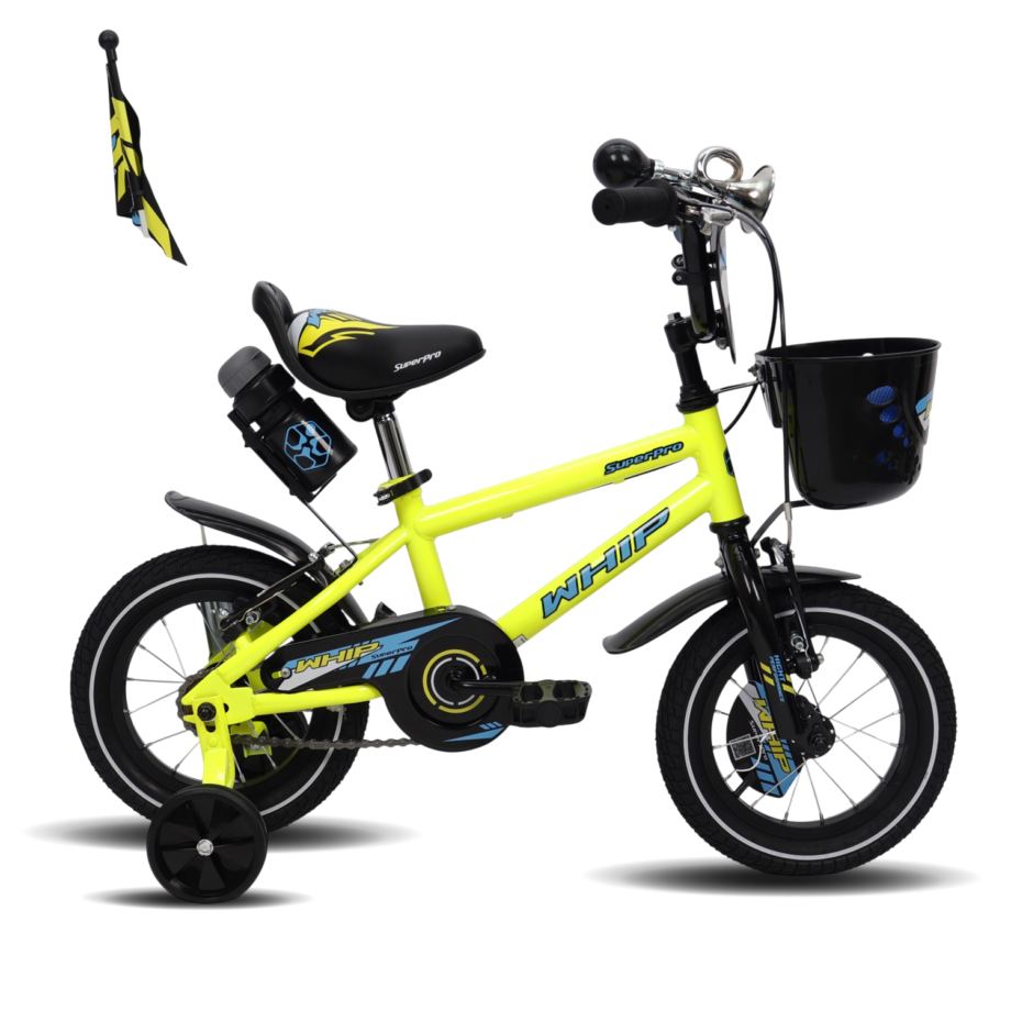Bicicleta 12 Super Pro Infantil Whip Hombre Neon Amarillo