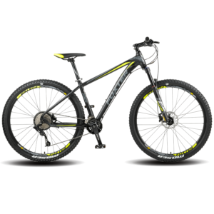 BS22951-332 Bicicleta Mtb Foxter Quest 2X10V. Frenos Hidráulicos H. Bloqueo 29 1 ” (Negra/Amarillo)