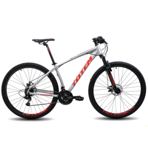 14125-1 Bicicleta Mtb Totem T7 Shimano 7V Frenos Mecánicos H. Suspensión 29 Gris Claro Roja Negro M