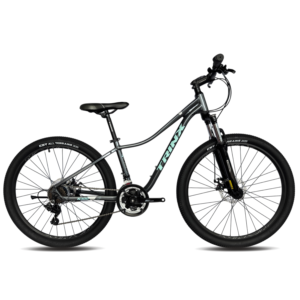 067217- Bicicleta 26 MTB Trinx N300 Aluminio Frenos Disco Mecánicos Gris-Cyan