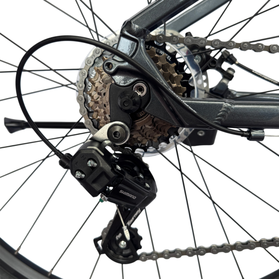 Bicicleta 26 MTB Trinx N300 Aluminio Frenos Disco Mecánicos Gris-Cyan