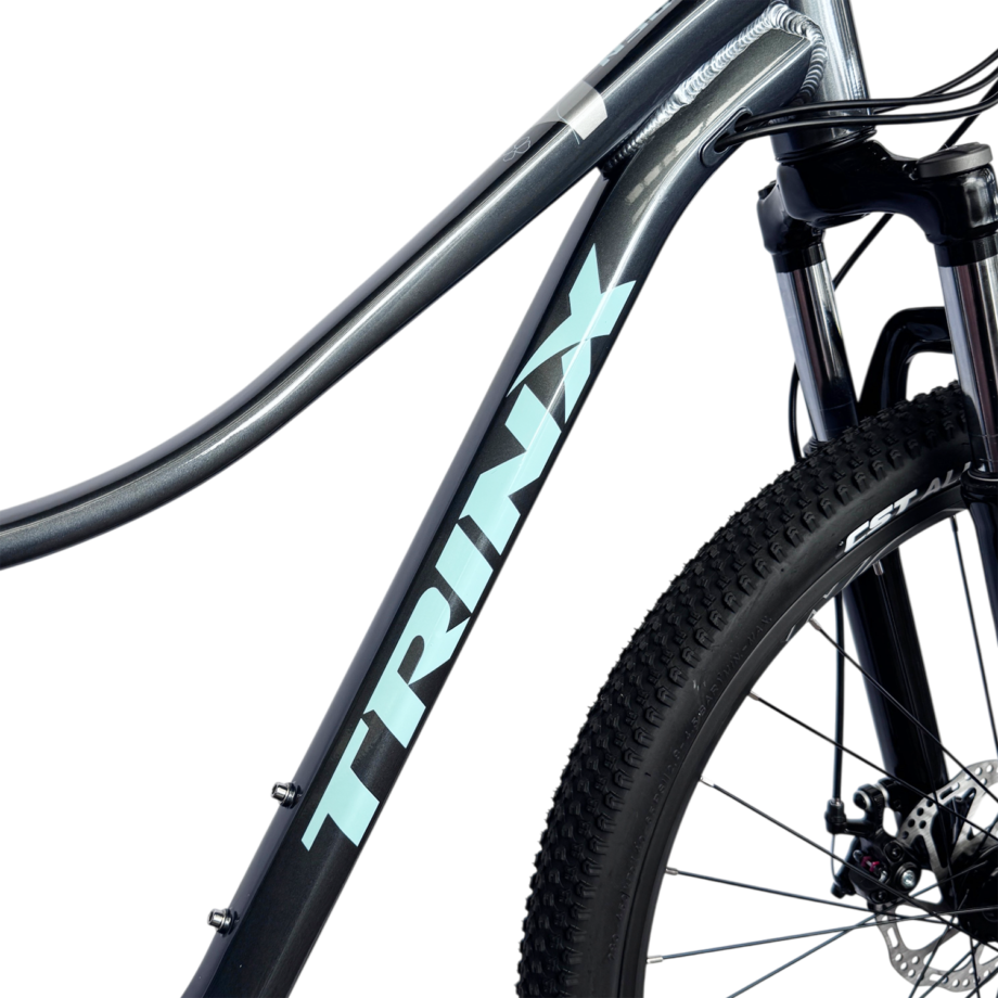 Bicicleta 26 MTB Trinx N300 Aluminio Frenos Disco Mecánicos Gris-Cyan