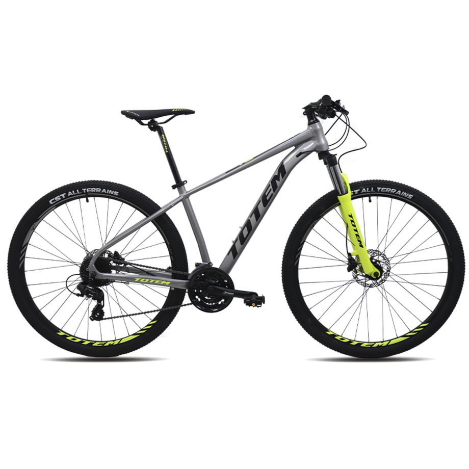 Bicicleta Totem T8 8V. Shimano Tourney H. C/Bloqueo 29er Gris Negro Amarillo M
