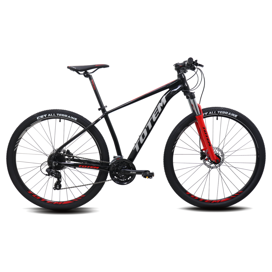 Bicicleta Totem T8 8V. Shimano Tourney H. C/Bloqueo 29er Negro Gris Rojo 18