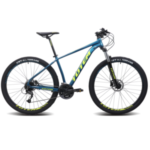 Bicicleta 29 Totem T9 9V Altus Frenos Hidráulicos H.Bloqueo Remoto  Azul Amarillo L