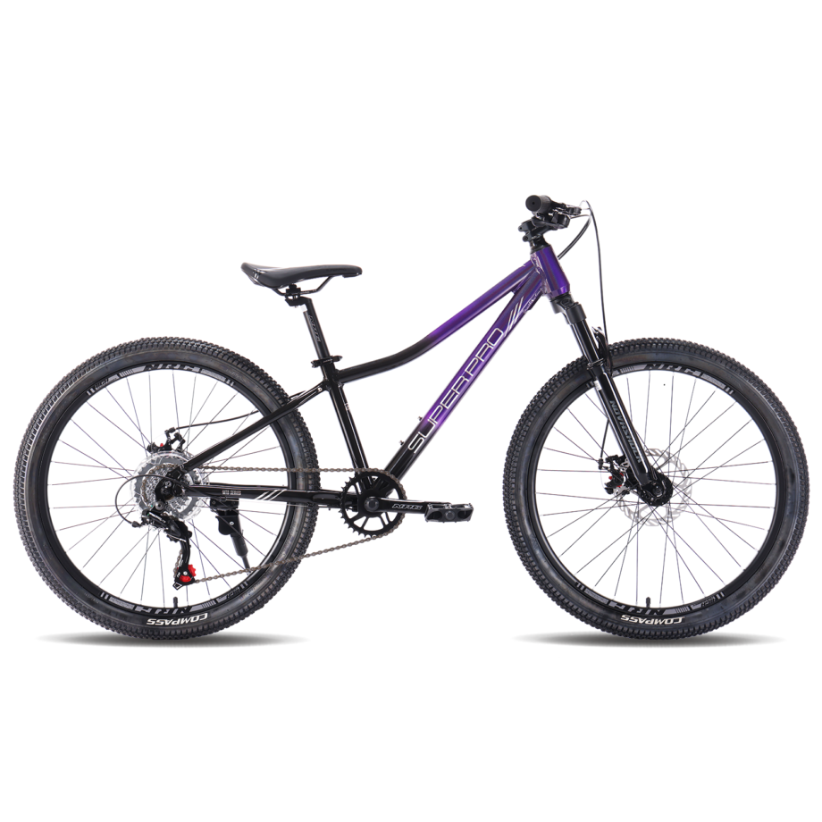 Bicicleta 24 Mtb Superpro NRG 7V Frenos Mecánicos H. Bloqueo 24" Morado Tornasol 2027