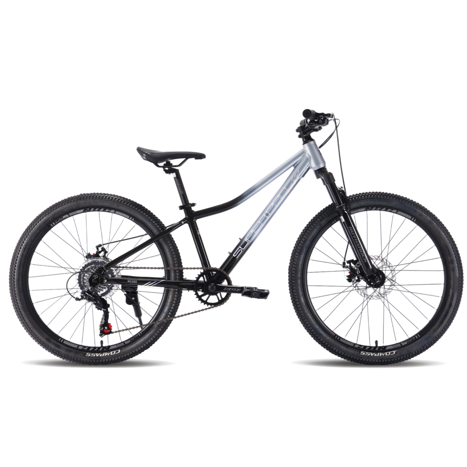 Bicicleta Mtb Superpro NRG 7V Frenos Mecánicos H. Bloqueo 24″ Negro Gris2027