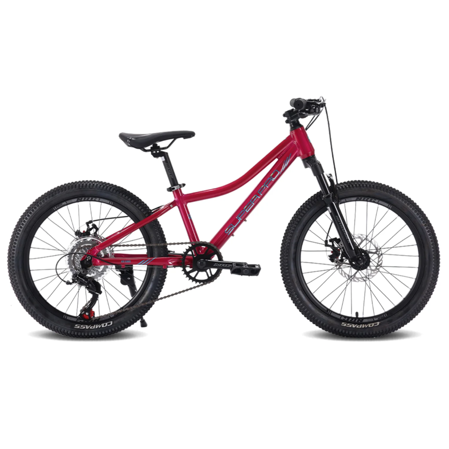 Bicicleta 20 MTB Super Pro NRG 7V Frenos Mecánicos H. Suspensión 20″ Roja  2027
