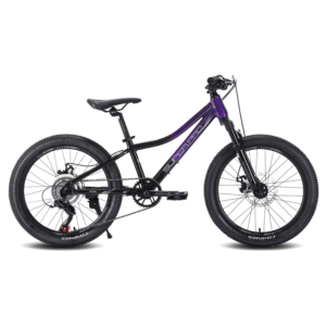 Bicicleta 20 MTB Super Pro NRG 7V Frenos Mecánicos H. Suspensión 20″ Morado Tornasol/Negra 2027